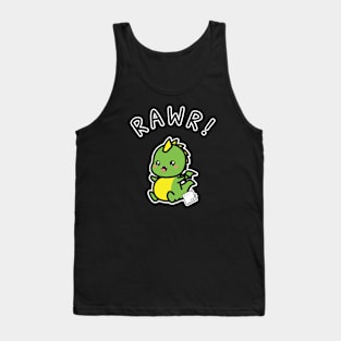 Rawr! Kawaii Dragon Design Tank Top